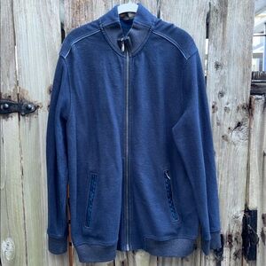 Tommy Bahama Sweater Jacket Zip Front w Pockets Blue Men’s Size Large